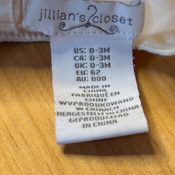 Jillian’s Closet Baby Girl White Romper Dress 0–3M - Picture 5 of 7